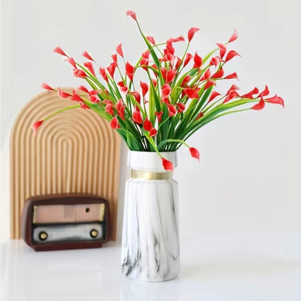 Marble Texture Ceramic Vase - Decor - Picture 9 of 10